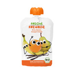 Bezlepková hrušková - banánová - pomarančová - vanilková pena bez pridaných cukrov od 8 mesiacov BIO 100 g - Freche Freunde