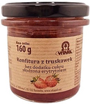 Jahodová konfitúra sladená erytritolom bez cukru 160 g – Vitapol