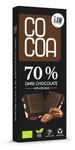 Horká čokoláda 70% s pekanovými orechmi bio 40 g - COCOA