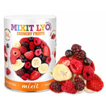 Mrazom sušené "Chrumkavé ovocie - malina, jahoda, černica, čierne ríbezle, banán" Mixit, 70 g