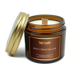 Sójová voňavá sviečka s dreveným knôtom Hot Chocolate 120 ml – Your Candle