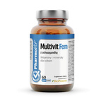 Multivit Fem s ashwagandhou bezlepkový doplnok stravy 60 kapsúl - Pharmovit