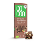 Čokoláda s lieskovými orieškami o 70 % menej cukru Bio 40 g – Cocoa