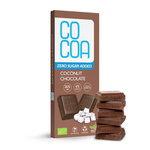 Kokosová čokoláda bez pridaného cukru Bio 40 g – Cocoa