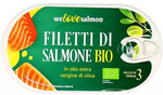 Lososový filet v extra panenskom olivovom oleji Bio 170 g / 100 g – We Love Salmon