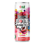 Popping Boba Bubble Tea Čajový nápoj s praskajúcimi guličkami a liči šťavou 320 ml – Vinut