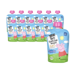 SADA 12 x Jablkové a hruškové pyré s ovsenými vločkami BIO 100 g Prasiatko Peppa - PURE&FUN