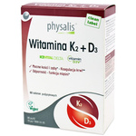 Vitamín K2+ D3 doplnok stravy 60 sublingválnych tabliet - Physalis