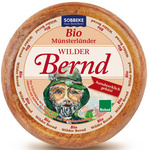 Žltý syr Wild Bernd zrejúci žltý syr (50 % tuku v sušine) Bio (3,5 kg - 4,0 kg) - Sobbeke