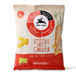 Chrumky kukurično-mrkvové bez pridaného cukru, bezgluténové, od 12 mesiacov, Bio 15 g – Alce Nero