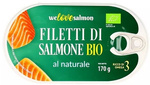 Lososový filet v prírodnom náleve BIO 170 g/100 g – We Love Salmon