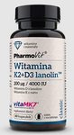 Vitamín K2 + D3 bezlepkový doplnok stravy 60 kapsúl - Pharmovit (Classic)
