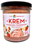 Mandľovo-čokoládovo-jahodový krém bez pridaného cukru bezgluténový keto 300 g – Pięć Przemian