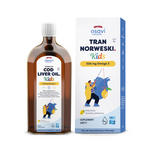 Nórsky tresčí olej Omega-3 (500 mg) pre deti od 3 rokov s citrónovou príchuťou výživový doplnok 500 ml – Osavi